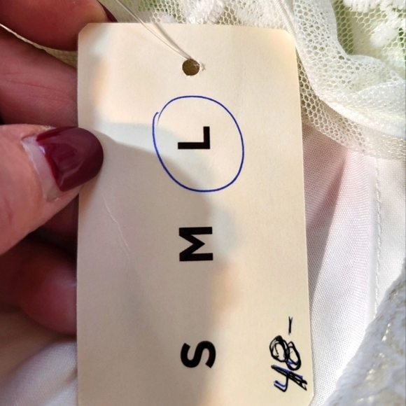 Entro large white Sheer lace Lined Tunic With Camisole NEW WITH TAGS - Picture 6 of 16